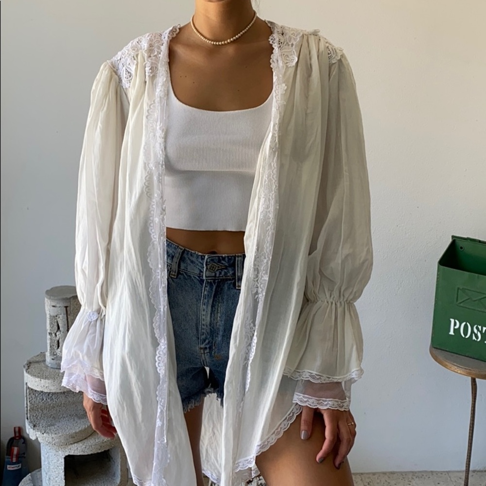 Vintage lace robe